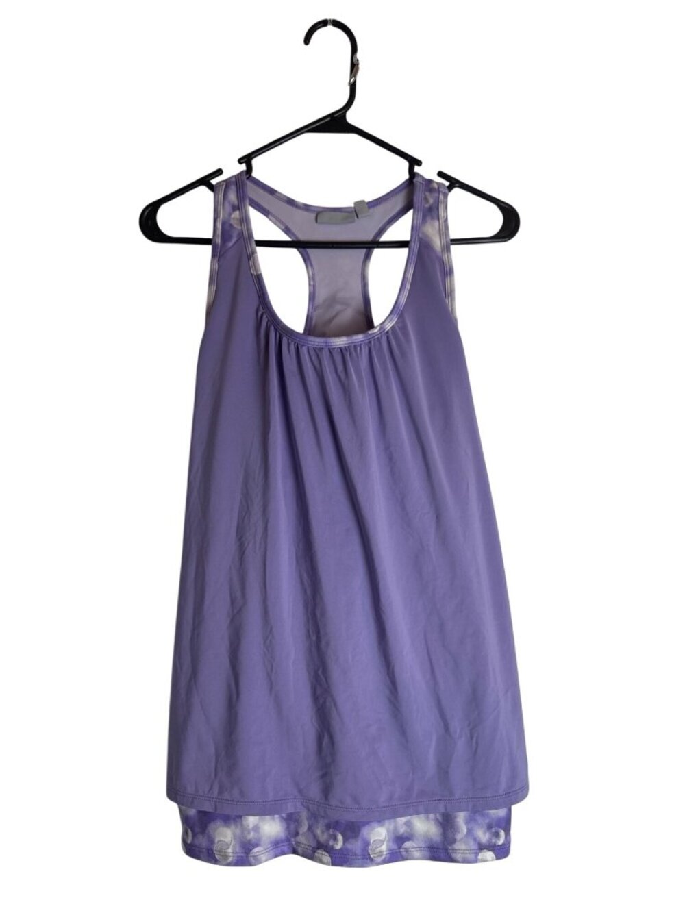 Athleta Purple Racerback Tank With Adjustable Side Drawstring  Size Large